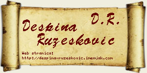 Despina Ružesković vizit kartica